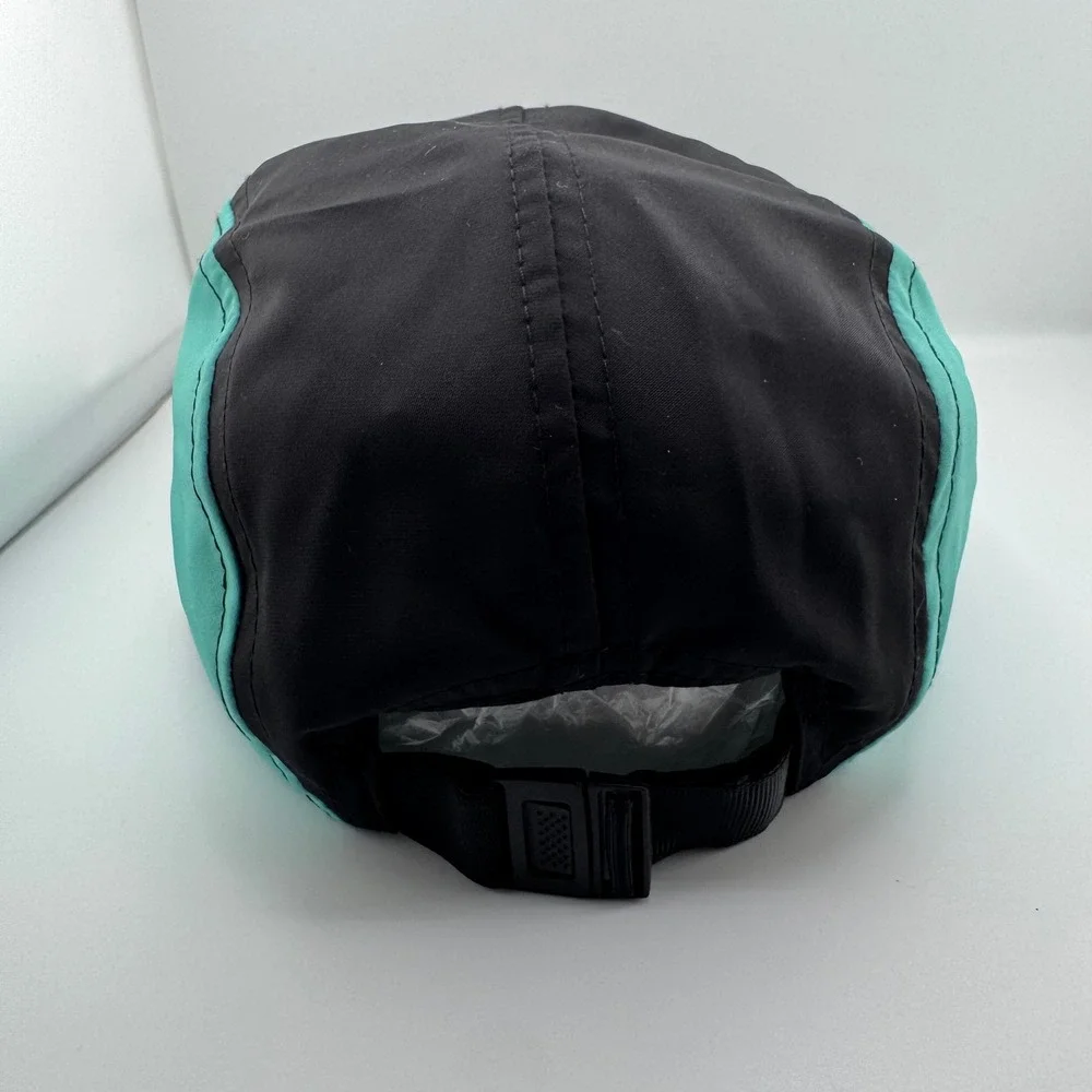 New Balance 5 Panel Running Hat Unisex OSFM Black Teal Excellent Rebel BOCO Gear